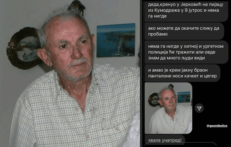 NESTAO STARIJI MUŠKARAC (84): Dementan, krenuo iz Kumodraža na pijacu, nosio kačket i ceger!
