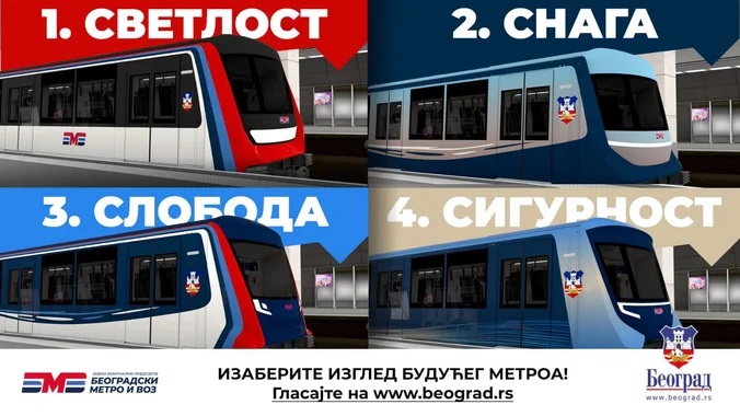 PRIKLJUČITE SE! BEOGRAĐANI GLASAJU: Evo koji dizajn beogradskog metro ima najviše sviđanja
