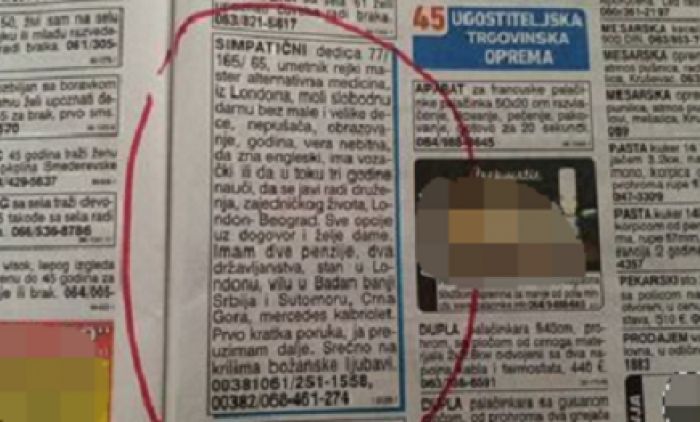STARA ŠKOLA: Dekica osvojio internet, a i srca mnogih žena - Kad pročitate njegov oglas kako preko novina traži ljubav, oduševićete se