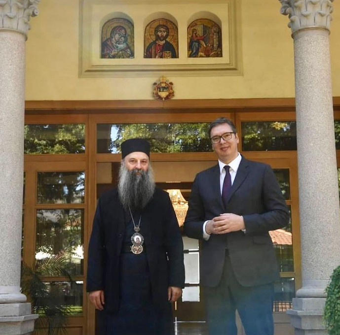 SUSRET U PATRIJARŠIJI: Vučić i patrijarh Porfirije razgovarali o dovršenju Hrama Svetog Save!
