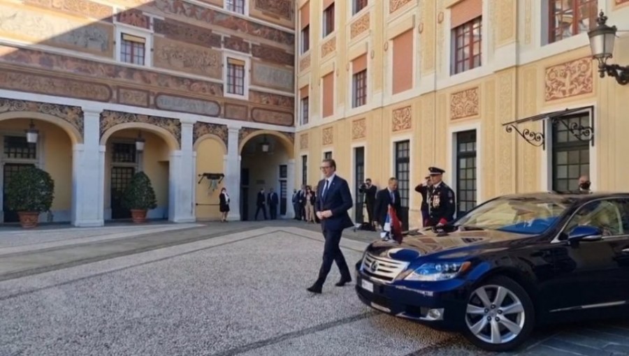 VELIČANSTVEN DOČEK ZA VUČIĆA: Predsednik Srbije u Kneževini Monako (VIDEO)