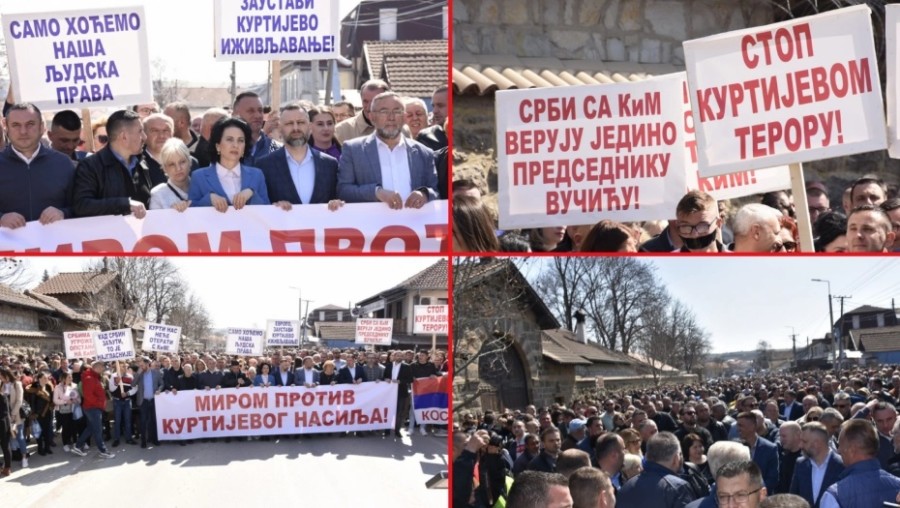 HILJADE SRBA PROTESTOVALO NA KOSOVU I METOHIJI: Kurti, srušio si Briselski sporazum!
