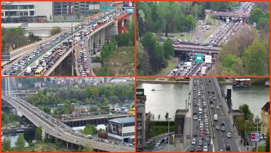 GUŽVE U BEOGRADU: Pretpraznični, posebno popodnevni, kolaps na ulicama prestonice (FOTO)