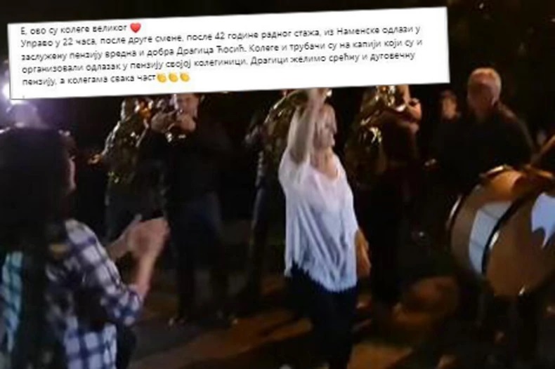 ODLAZAK U PENZIJU O KOM PRIČA CELA SRBIJA: Kada je Dragica krenula ka kapiji, kolege su učinile nešto neverovatno! (VIDEO)