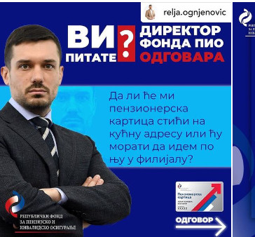 REŠENA NEDOUMICA Relja Ognjenović otkrio definitivno kako se preuzima penzionerska kartica