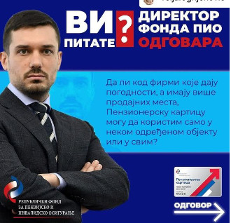 GDE SVE VAŽI PENZIONERSKA KARTICA Precizan odgovor daje direktor Fonda PIO Relja Ognjenović