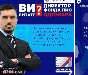 KAKO DO PENZIONERSKE KARTICE AKO STE SE PRESELILI Direktor Fonda PIO objašnjava, ovo je najjednostavniji način
