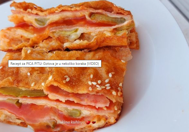 RECEPT ZA PICA PITU Gotova je u nekoliko koraka, svako može brzo da je spremi