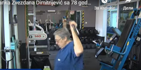 ZVEZDANA IZ RAŠKE IMA 78 GODINA I NAJSTARIJI JE ČLAN TERETANE Nakon osam operacija i upornog vežbanja, ovo je njena poruka